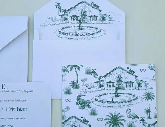 Convite Envelope Texturizado