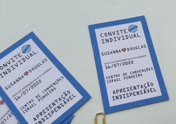 Convite individual de casamento