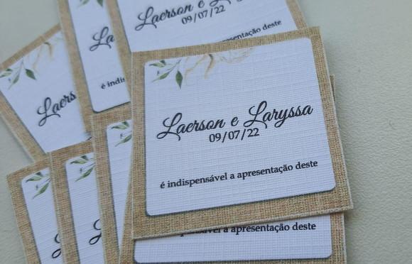 Convite individual de casamento