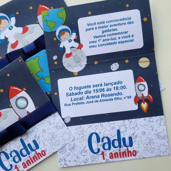 Convite Infantil Astronauta