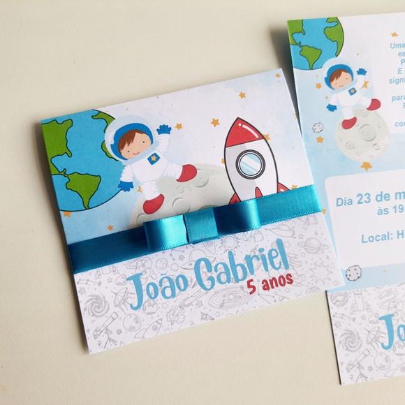Convite Infantil Astronauta