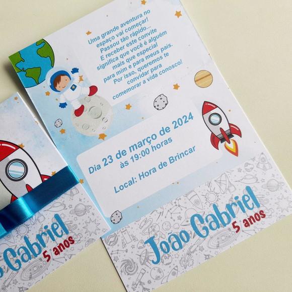 Convite Infantil Astronauta