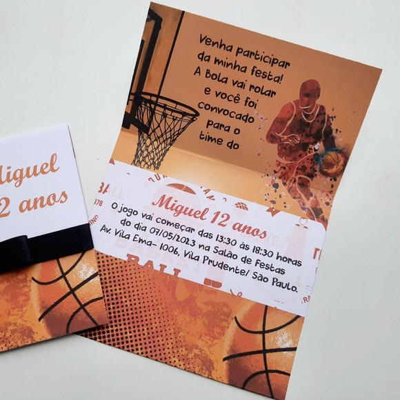 Convite Infantil Basquete