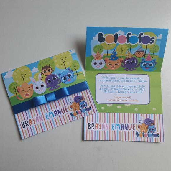 Convite Infantil Bolofofos
