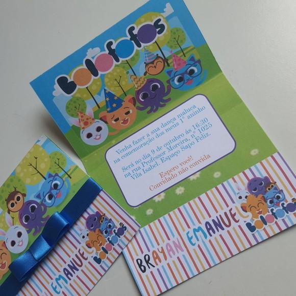 Convite Infantil Bolofofos