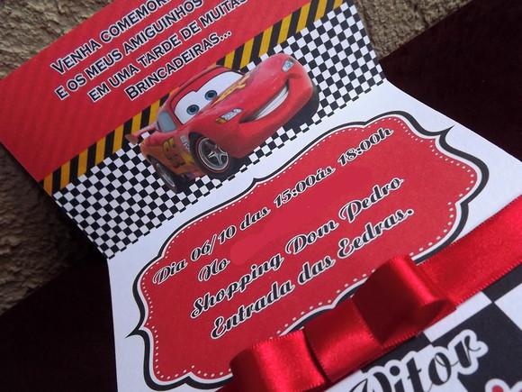 Convite Infantil Carros