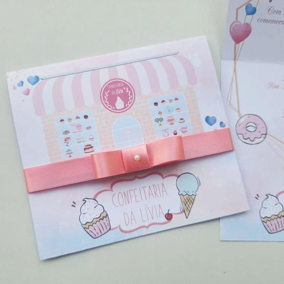 Convite Infantil Confeitaria