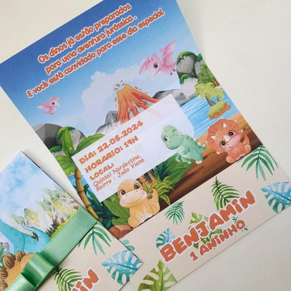 Convite Infantil Dinossauros