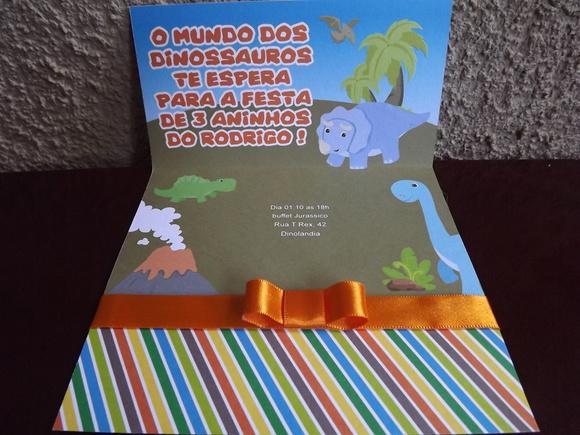Convite Infantil Dinossauros