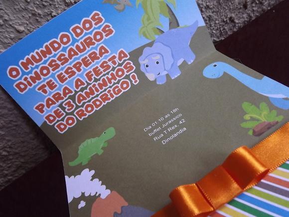Convite Infantil Dinossauros