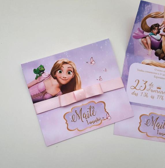 Convite Infantil Enrolados Rapunzel