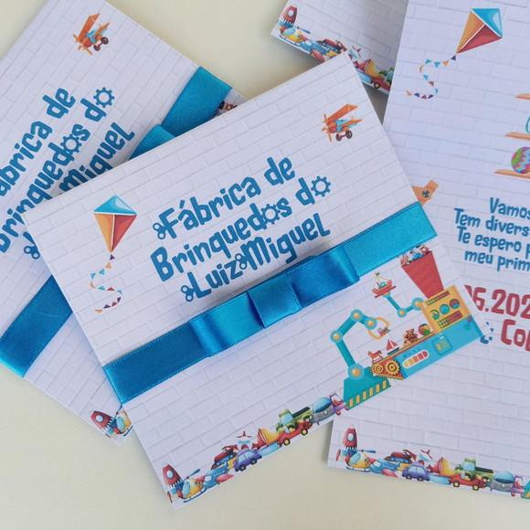 Convite Infantil Fábrica de Brinquedos