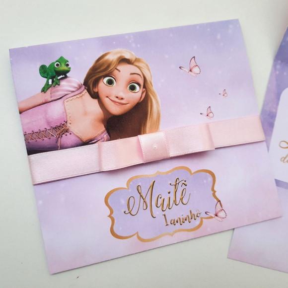 Convite Infantil Enrolados Rapunzel