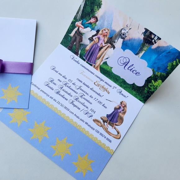 Convite Infantil Enrolados Promoção