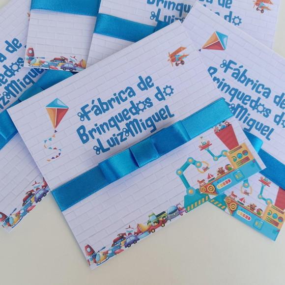 Convite Infantil Fábrica de Brinquedos
