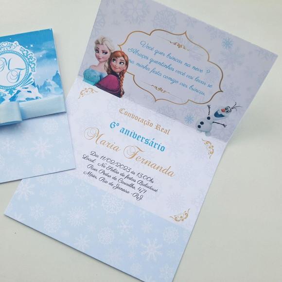 Convite Infantil Frozen