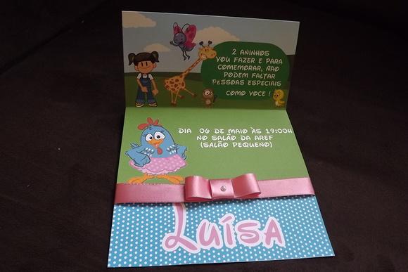 Convite Infantil Galinha Pintadinha
