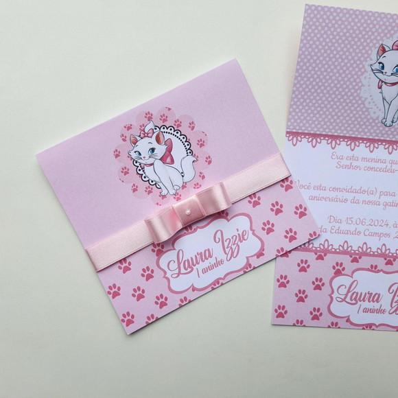 Convite Infantil Gatinha Marie
