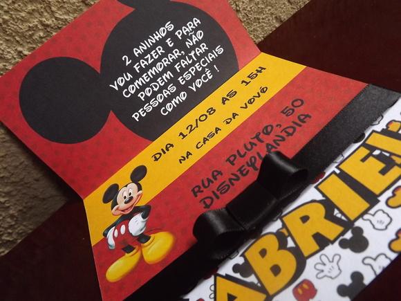 Convite Infantil Mickey