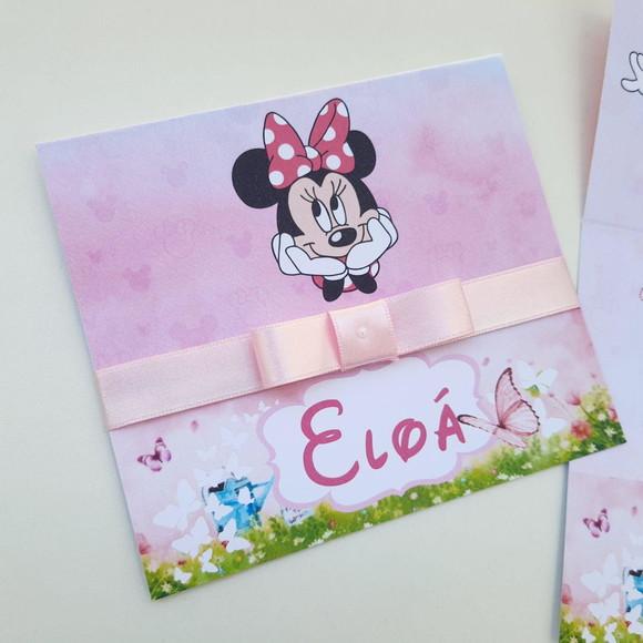 Convite Infantil Minnie Jardim