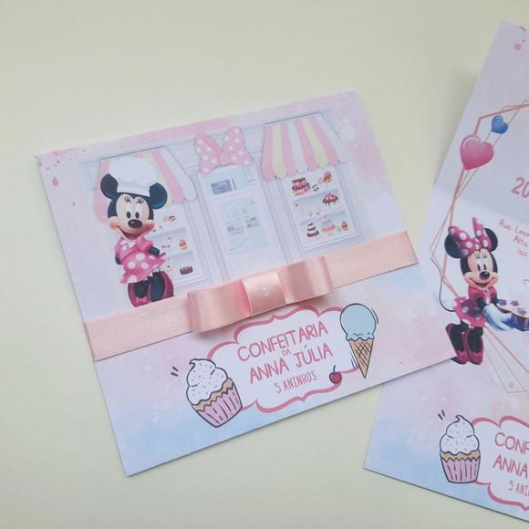 Convite Infantil Minnie Confeiteira