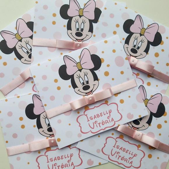 Convite Infantil Minnie Mouse