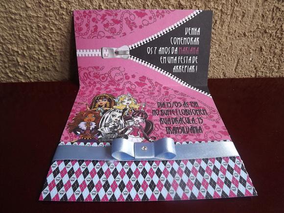 Convite Infantil Monster high
