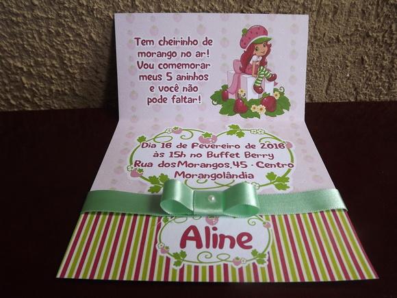 Convite Infantil Moranguinho