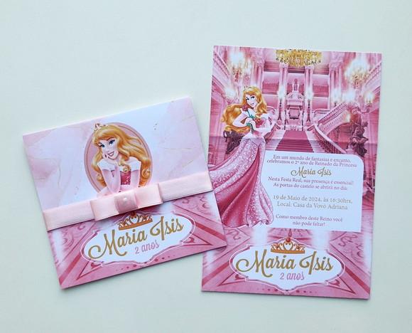 Convite Infantil Princesa Aurora Bela Adormecida