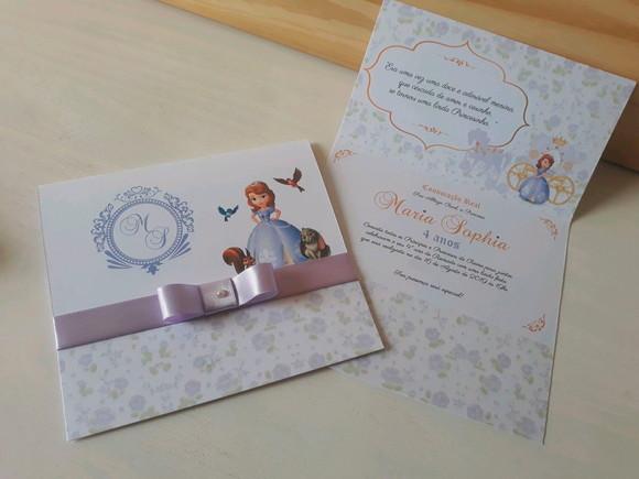 Convite Infantil PRINCESINHA SOFIA