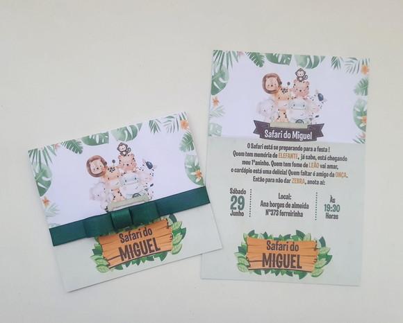 Convite Infantil Safari