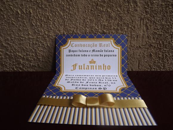 Convite Infantil Realeza Principe