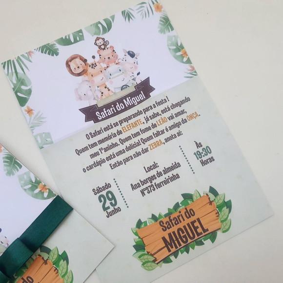 Convite Infantil Safari