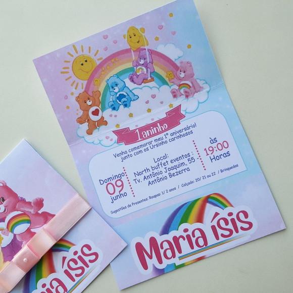 Convite Infantil Ursinhos Carinhosos