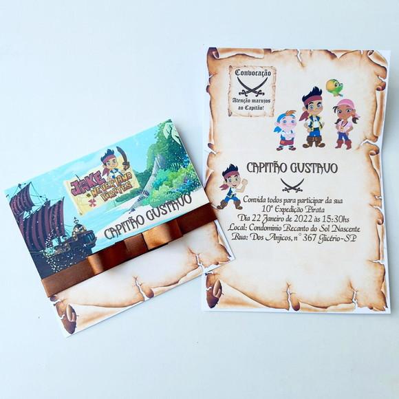 Convite Jake E Os Piratas Da Terra Do Nunca Promoção