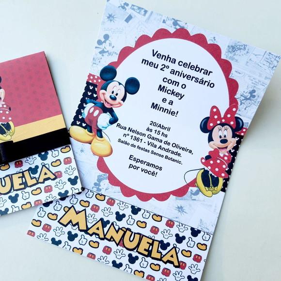 Convite Mickey E Minnie Promoção