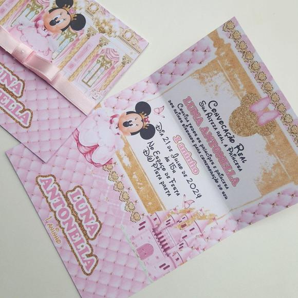 Convite Minnie Realeza