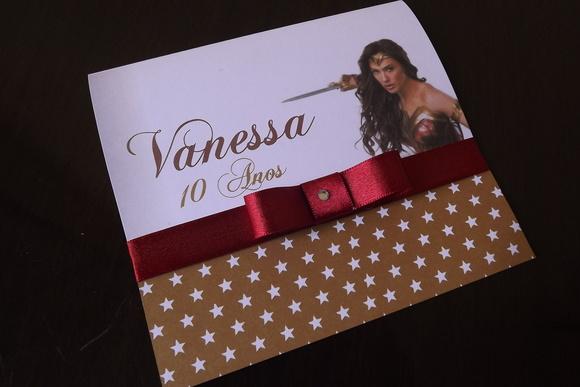 Convite Mulher maravilha