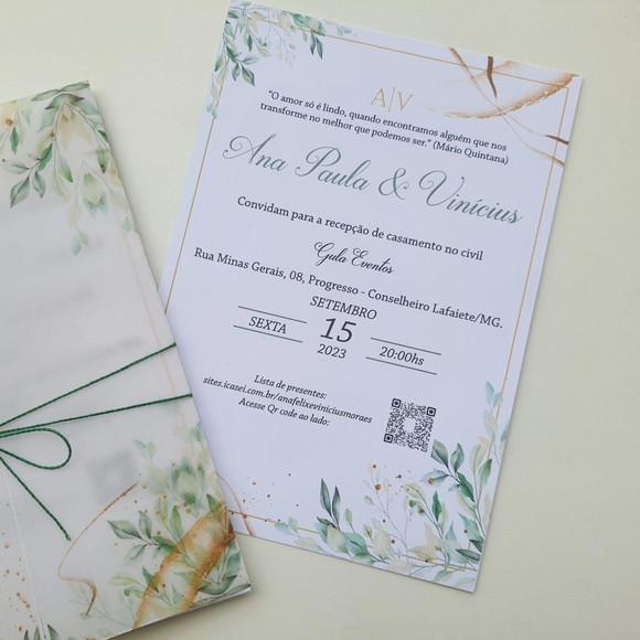 Convite Papel Vegetal