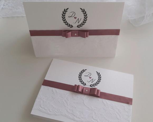 convite para casamento com renda