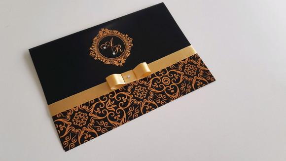 Convite para Casamento Preto