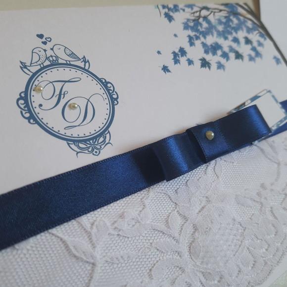Convite Para Casamento Com Renda