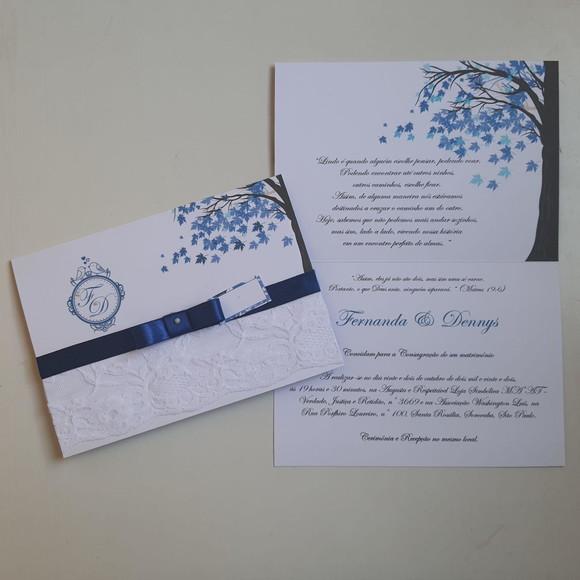 Convite Para Casamento Com Renda