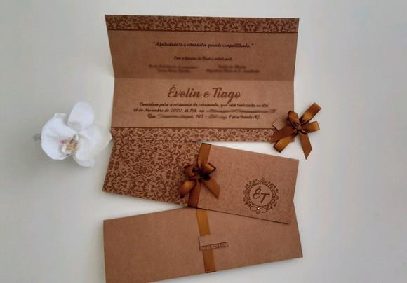 convite para casamento rustico