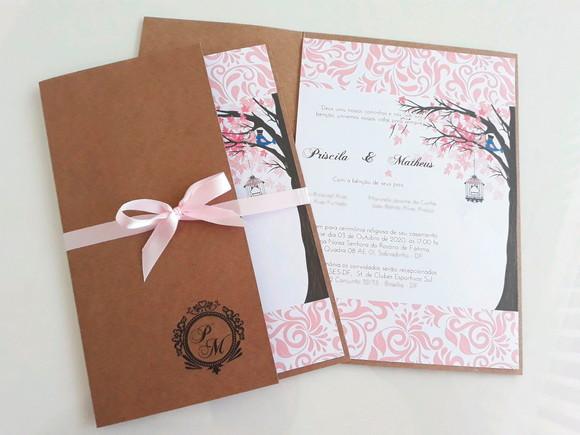 convite para casamento rustico