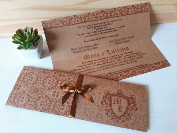 convite para casamento rustico