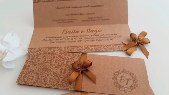 convite para casamento rustico