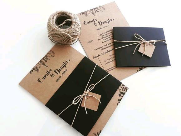 convite para casamento rustico