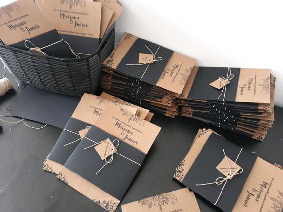 convite para casamento rustico