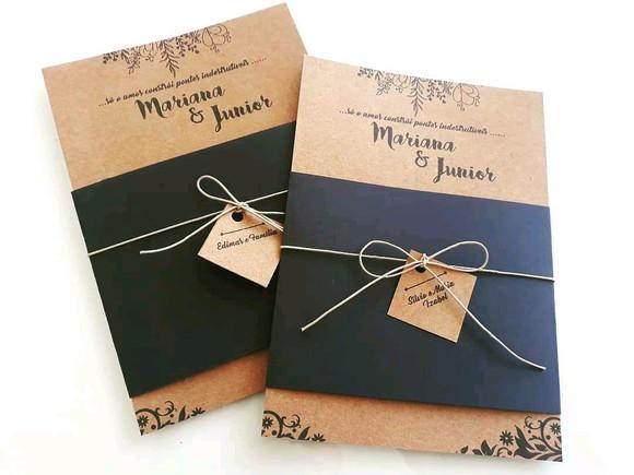 convite para casamento rustico
